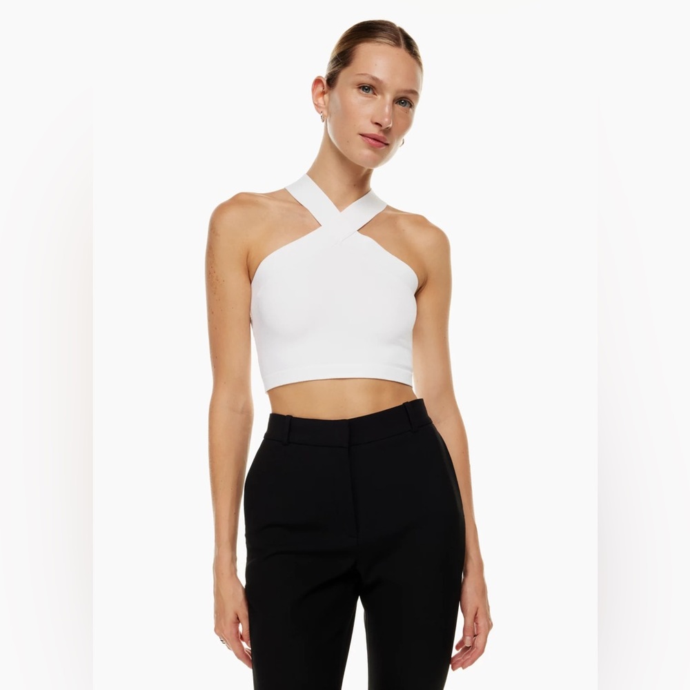 Aritzia Sculpt Knit Criss Cross Cropped Tank